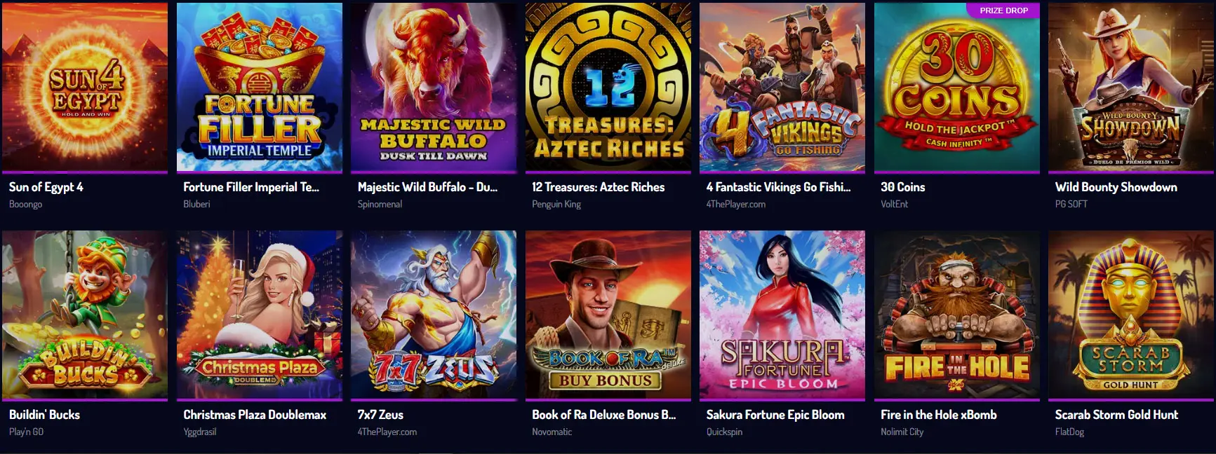 Sélection de jeux Lucky8 Casino en France